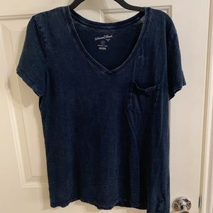 Navy blue V neck tee